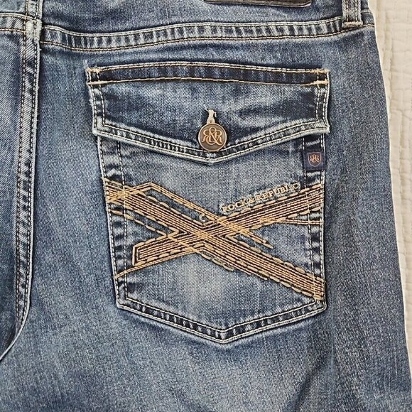 Rock & Republic Neil Jeans Men's 34x32 Straight Leg Flap Pocket Stretch EUC - Picture 15 of 16